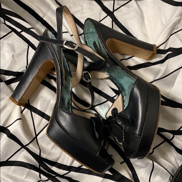 Marc Jacobs Shoes - Marc Jacobs Sexy Black Leather Butterfly Platform Sandals Made in Italy 🇮🇹